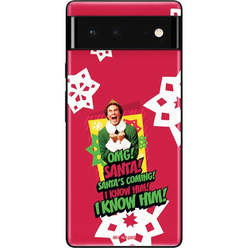 Elf OMG Santas Coming Google Pixel 6 Skin